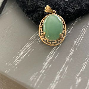 jade and gold pendant